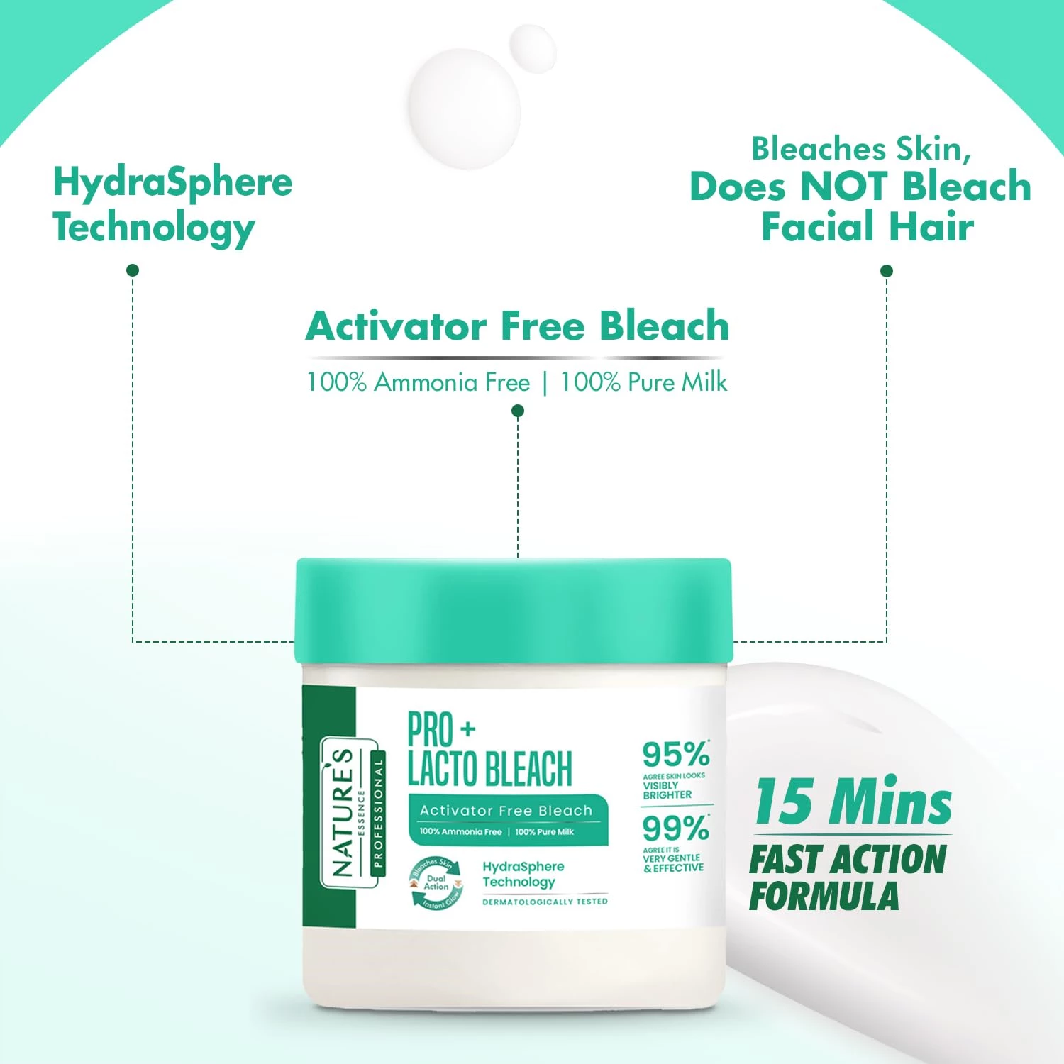 Natures Essence Pro Lacto Bleach Natural Milky White Cream, 100 g-2.webp